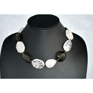 Artisan Smoky Quartz & Agate 18" Necklace